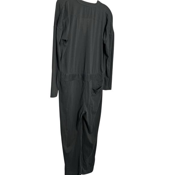 Soft Black Jersey Long Sleeve Jumpsuit - Minimalist Easy Fit - M - Picture 2 of 10
